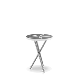 Sand Dollar Side Table 18" Kessler Silver - Light Gray And White Duraboard sand dollar side table 18" kessler silver - light gray and white duraboard